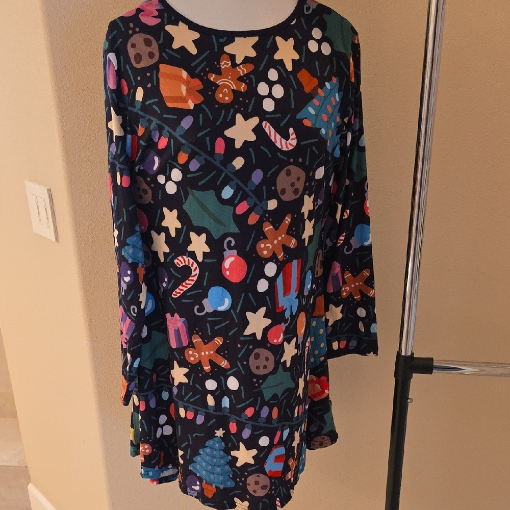 Festive Patterned Women's Tunic - Multicolor